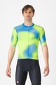 CASTELLI Kurzarm Fahrradtrikot - VORTICE - Blau/Gelb