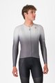 CASTELLI Langarm Fahrradtrikot für den Sommer - UPF LONG - Silber/Grau