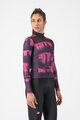CASTELLI Langarm Fahrradtrikot für den Winter - BLUR THERMAL - Schwarz/Lila