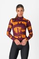 CASTELLI Langarm Fahrradtrikot für den Winter - BLUR THERMAL - Rot/Gelb