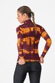 CASTELLI Langarm Fahrradtrikot für den Winter - BLUR THERMAL - Rot/Gelb