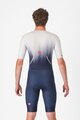 CASTELLI Fahrrad-Unteranzug - CORE TRI SUIT SHORT SLEEVE - Blau/Weiß