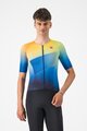 CASTELLI Kurzarm Fahrradtrikot - FREE SPEED 3 RACE TOP - Blau/Gelb