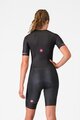 CASTELLI Fahrrad-Unteranzug - CORE TRI W SUIT SHORT SLEEVE - Schwarz