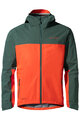 VAUDE wasserfeste Jacke - MOAB RAIN  - Grün/Rot