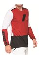 100% SPEEDLAB Langarm Fahrradtrikot für den Sommer - R-CORE X - Rot/Schwarz