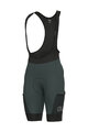 ALÉ Kurze Fahrradhose mit Trägern - OFF ROAD - GRAVEL STONES CARGO - Grün