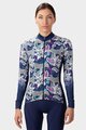 ALÉ Langarm Fahrradtrikot für den Winter - HIBISCUS PR-R - Blau/Weiß