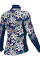 ALÉ Langarm Fahrradtrikot für den Winter - HIBISCUS PR-R - Blau/Weiß