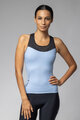 ALÉ Ärmelloses Fahrradtrikot - COLOR BLOCK PRAGMA - Hellblau/Schwarz