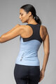 ALÉ Ärmelloses Fahrradtrikot - COLOR BLOCK PRAGMA - Hellblau/Schwarz
