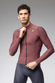 ALÉ Langarm Fahrradtrikot für den Winter - WARM RACE - bordeaux
