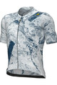 ALÉ Kurzarm Fahrradtrikot - MARBLE PR-E - Weiß/Blau