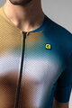ALÉ Kurzarm Fahrradtrikot - FLASH PR-E - Gelb/Braun/Blau/Weiß