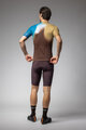 ALÉ Kurzarm Fahrradtrikot - FLASH PR-E - Gelb/Braun/Blau/Weiß