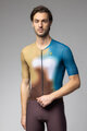 ALÉ Kurzarm Fahrradtrikot - FLASH PR-E - Gelb/Braun/Blau/Weiß