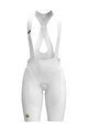 ALÉ Kurze Fahrradhose mit Trägern - VOLTAGE R-EV1 - Weiß