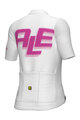 ALÉ Kurzarm Fahrradtrikot - SAUVAGE PR-E - Weiß/Rosa