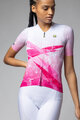 ALÉ Kurzarm Fahrradtrikot - QUARTZ PR-E - Weiß/Rosa