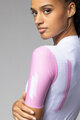 ALÉ Kurzarm Fahrradtrikot - FOLLOW ME PR-E - Weiß/Rosa