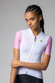 ALÉ Kurzarm Fahrradtrikot - FOLLOW ME PR-E - Weiß/Rosa