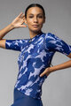 ALÉ Kurzarm Fahrradtrikot - FLOWER PRAGMA - Weiß/Blau