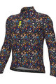 ALÉ Langarm Fahrradtrikot für den Winter - PRAGMA FLOWERY - Schwarz/mehrfarbig