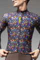 ALÉ Langarm Fahrradtrikot für den Winter - PRAGMA FLOWERY - Schwarz/mehrfarbig