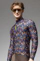 ALÉ Langarm Fahrradtrikot für den Winter - PRAGMA FLOWERY - Schwarz/mehrfarbig