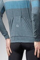 ALÉ Langarm Fahrradtrikot für den Winter - WOOL LINE - Blau/Grau