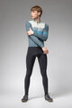 ALÉ Langarm Fahrradtrikot für den Winter - WOOL LINE - Blau/Grau