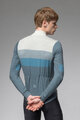 ALÉ Langarm Fahrradtrikot für den Winter - WOOL LINE - Blau/Grau