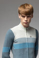 ALÉ Langarm Fahrradtrikot für den Winter - WOOL LINE - Blau/Grau