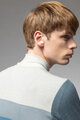 ALÉ Langarm Fahrradtrikot für den Winter - WOOL LINE - Blau/Grau