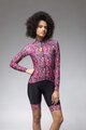 ALÉ Langarm Fahrradtrikot für den Winter - PRAGMA FLOWERY LADY - Rosa/mehrfarbig