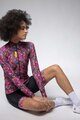 ALÉ Langarm Fahrradtrikot für den Winter - PRAGMA FLOWERY LADY - Rosa/mehrfarbig