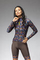 ALÉ Langarm Fahrradtrikot für den Winter - PRAGMA FLOWERY LADY - Blau/mehrfarbig