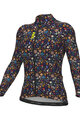 ALÉ Langarm Fahrradtrikot für den Winter - PRAGMA FLOWERY LADY - Blau/mehrfarbig