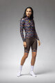 ALÉ Langarm Fahrradtrikot für den Winter - PRAGMA FLOWERY LADY - Blau/mehrfarbig