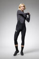 ALÉ 3/4 lange Fahrradhose mit Träger  - PRAGMA WINTER - Schwarz