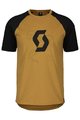 SCOTT Kurzarm Fahrrad-Shirt - ICON RAGLAN - Braun/Schwarz