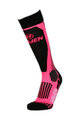 HAVEN Fahrradkniestrümpfe - COMPRESSIVE SKI - Schwarz/Rosa