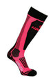HAVEN Fahrradkniestrümpfe - COMPRESSIVE SKI - Schwarz/Rosa