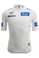 SANTINI Kurzarm Fahrradtrikot - TOUR DE FRANCE - WHITE JERSEY - Weiß