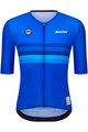 SANTINI Kurzarm Fahrradtrikot - UCI WORLD CHAMPION ITALY - Blau