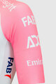 PISSEI Kurzarm Fahrradtrikot - UAE TEAM EMIRATES REPLICA GIRO D'ITALIA 2024 - Weiß/Rosa