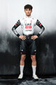 PISSEI Langarm Fahrradtrikot für den Winter - UAE TEAM EMIRATES - XRG 2025 REPLICA - Weiß/Schwarz