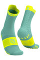 COMPRESSPORT Klassische Fahrradsocken - PRO RACING V4.0 TRAIL - Hellgrün/Gelb