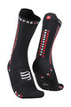 COMPRESSPORT Klassische Fahrradsocken - PRO RACING V4.0 BIKE - Schwarz/Rot