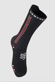 COMPRESSPORT Klassische Fahrradsocken - PRO RACING V4.0 BIKE - Schwarz/Rot